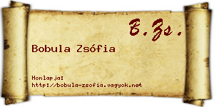 Bobula Zsófia névjegykártya
