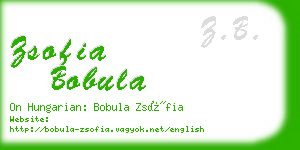 zsofia bobula business card